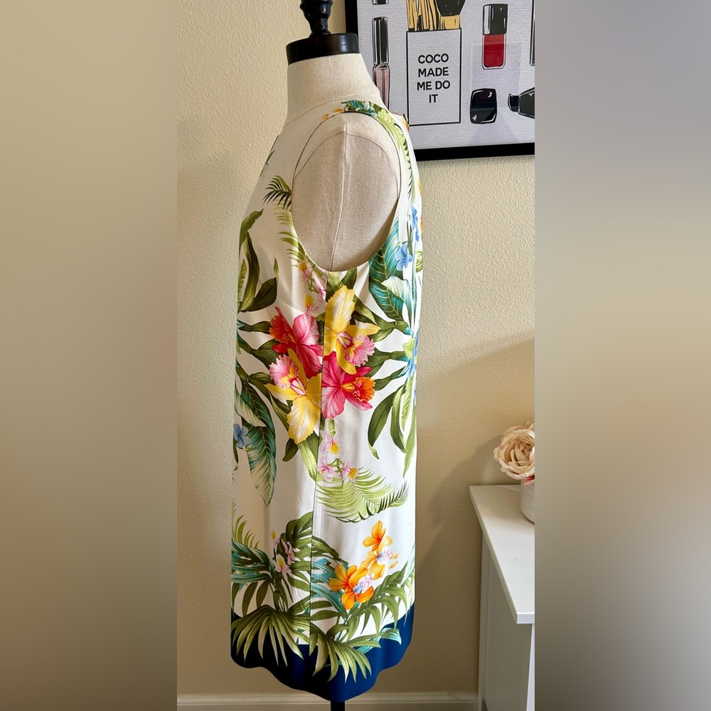 Tommy Bahama Dress Women’s Size S. Ivory with tropical print. - Picture 3 of 13